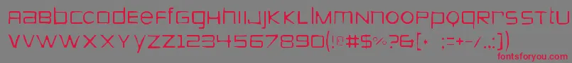 Zeroesgaunt-Schriftart – Rote Schriften auf grauem Hintergrund