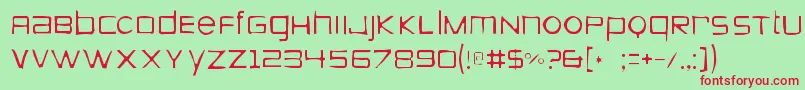 Zeroesgaunt Font – Red Fonts on Green Background