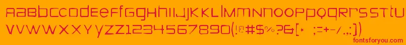 Zeroesgaunt Font – Red Fonts on Orange Background