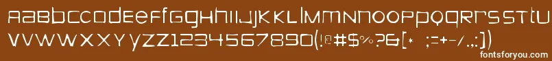 Zeroesgaunt Font – White Fonts on Brown Background