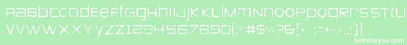 Zeroesgaunt Font – White Fonts on Green Background