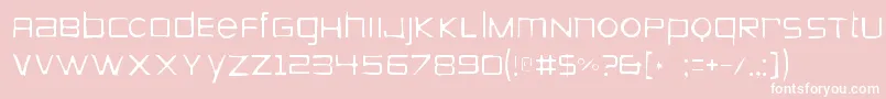 Zeroesgaunt Font – White Fonts on Pink Background