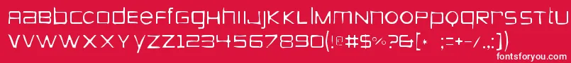 Zeroesgaunt Font – White Fonts on Red Background