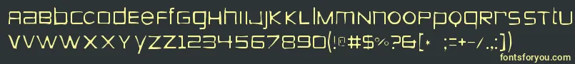 Zeroesgaunt-Schriftart – Gelbe Schriften auf schwarzem Hintergrund