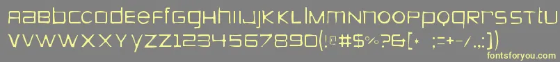 Zeroesgaunt Font – Yellow Fonts on Gray Background