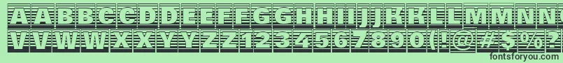 Шрифт AGroticttlcmgdstrhv – чёрные шрифты на зелёном фоне