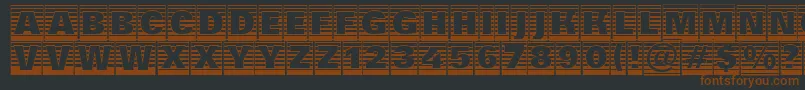 AGroticttlcmgdstrhv-fontti – ruskeat fontit mustalla taustalla