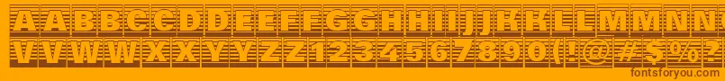 Czcionka AGroticttlcmgdstrhv – brązowe czcionki na pomarańczowym tle