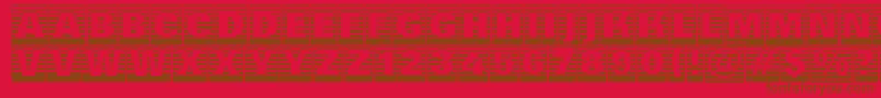 Czcionka AGroticttlcmgdstrhv – brązowe czcionki na czerwonym tle