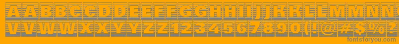 AGroticttlcmgdstrhv-Schriftart – Graue Schriften auf orangefarbenem Hintergrund