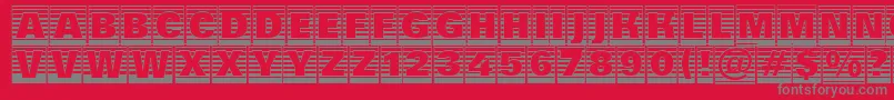 AGroticttlcmgdstrhv Font – Gray Fonts on Red Background