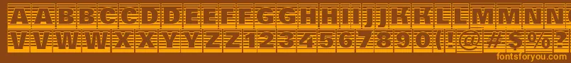 Шрифт AGroticttlcmgdstrhv – оранжевые шрифты на коричневом фоне