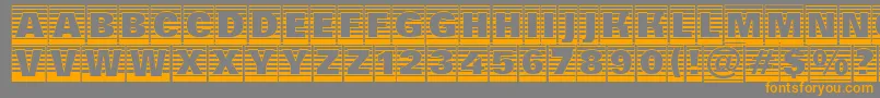 AGroticttlcmgdstrhv Font – Orange Fonts on Gray Background