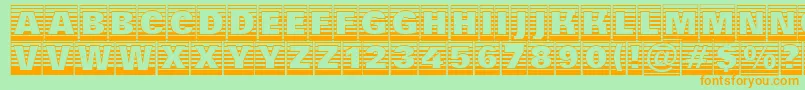 AGroticttlcmgdstrhv Font – Orange Fonts on Green Background