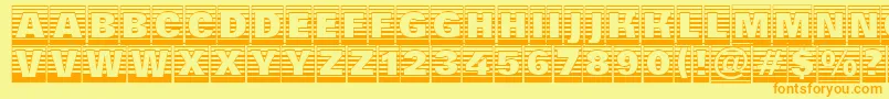 AGroticttlcmgdstrhv Font – Orange Fonts on Yellow Background