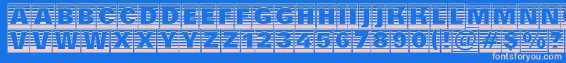 AGroticttlcmgdstrhv Font – Pink Fonts on Blue Background