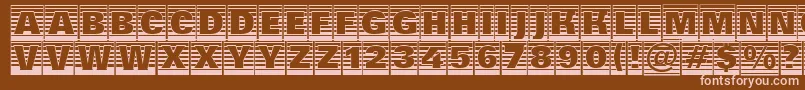 AGroticttlcmgdstrhv Font – Pink Fonts on Brown Background