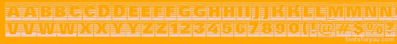 AGroticttlcmgdstrhv Font – Pink Fonts on Orange Background