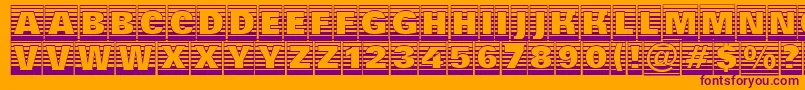 AGroticttlcmgdstrhv-Schriftart – Violette Schriften auf orangefarbenem Hintergrund