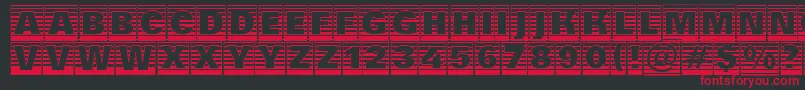 Шрифт AGroticttlcmgdstrhv – красные шрифты на чёрном фоне