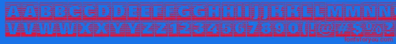 AGroticttlcmgdstrhv Font – Red Fonts on Blue Background