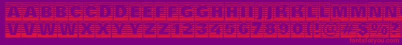 AGroticttlcmgdstrhv Font – Red Fonts on Purple Background