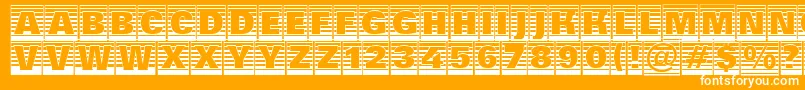 Шрифт AGroticttlcmgdstrhv – белые шрифты на оранжевом фоне