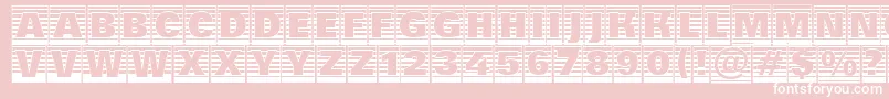 AGroticttlcmgdstrhv-fontti – valkoiset fontit vaaleanpunaisella taustalla