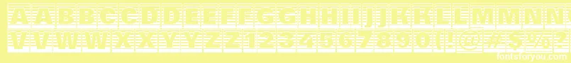 Шрифт AGroticttlcmgdstrhv – белые шрифты на жёлтом фоне