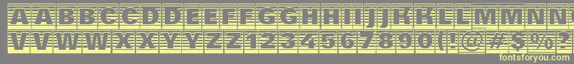 AGroticttlcmgdstrhv Font – Yellow Fonts on Gray Background