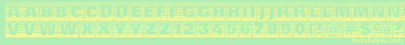 AGroticttlcmgdstrhv Font – Yellow Fonts on Green Background