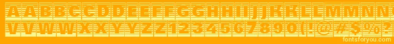 Czcionka AGroticttlcmgdstrhv – żółte czcionki na pomarańczowym tle