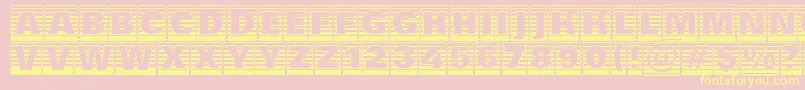 AGroticttlcmgdstrhv-Schriftart – Gelbe Schriften auf rosa Hintergrund