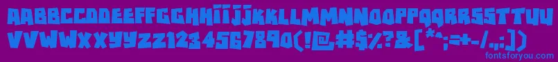 Rockbiter Font – Blue Fonts on Purple Background