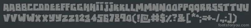 Rockbiterフォントについての詳細 フォントRockbiter – 黒い背景に灰色の文字