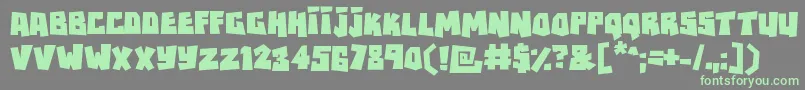 Rockbiter Font – Green Fonts on Gray Background