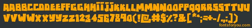 Rockbiter Font – Orange Fonts on Black Background