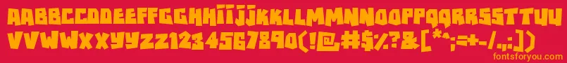 Rockbiter Font – Orange Fonts on Red Background