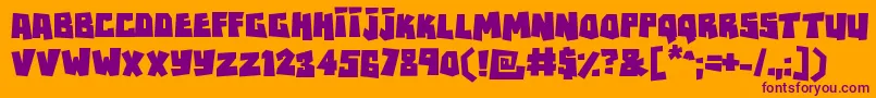 Rockbiter Font – Purple Fonts on Orange Background