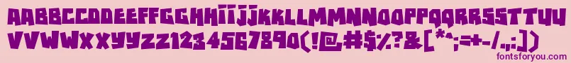 Rockbiter Font – Purple Fonts on Pink Background