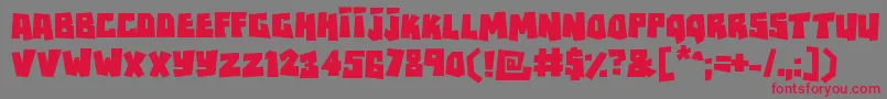Шрифт Rockbiter – красные шрифты на сером фоне