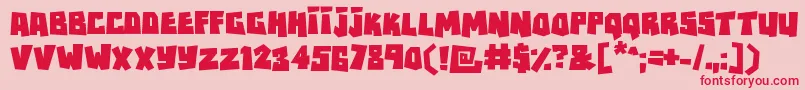 Rockbiter Font – Red Fonts on Pink Background