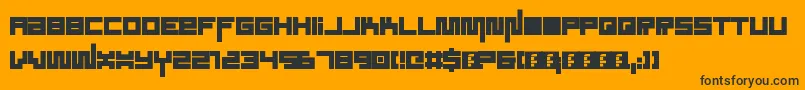 SoundSystem Font – Black Fonts on Orange Background