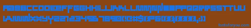 SoundSystem Font – Blue Fonts on Brown Background