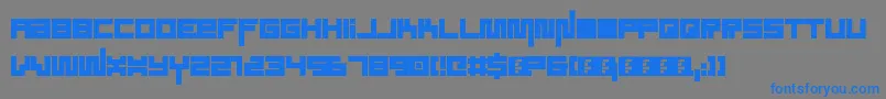 SoundSystem-Schriftart – Blaue Schriften auf grauem Hintergrund