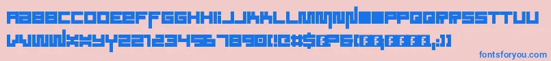 フォントSoundSystem – ピンクの背景に青い文字