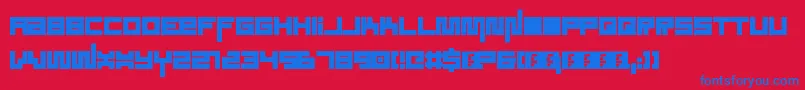 SoundSystem Font – Blue Fonts on Red Background