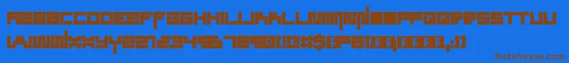 SoundSystem Font – Brown Fonts on Blue Background
