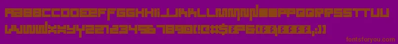 Police SoundSystem – polices brunes sur fond violet