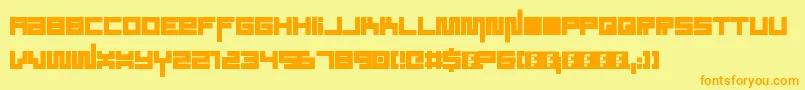SoundSystem Font – Orange Fonts on Yellow Background